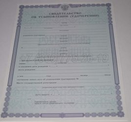 Свидетельство об Усыновлении 2020г в Нижнем Тагиле