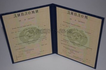 Диплом о Высшем Образовании Таджикской ССР в Нижнем Тагиле