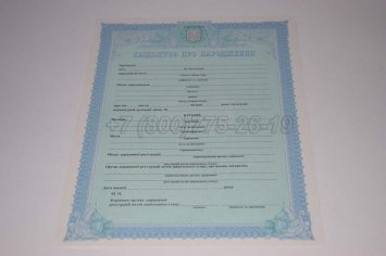 Украинское Свидетельство о Рождении 2022г в Нижнем Тагиле